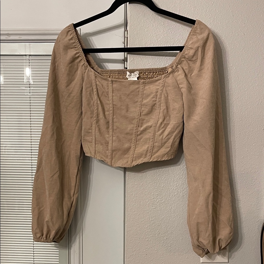 Elegant Tan Women's Blouse